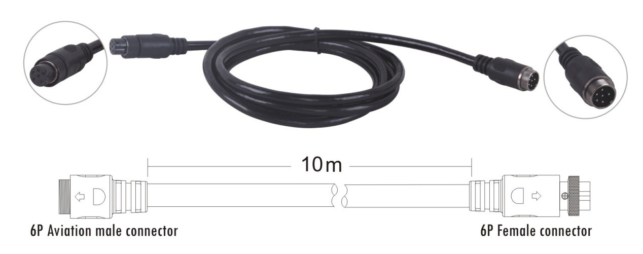 Dây nối dài 10m 2 đầu giắc đực, giắc cái ITC: TS-10D