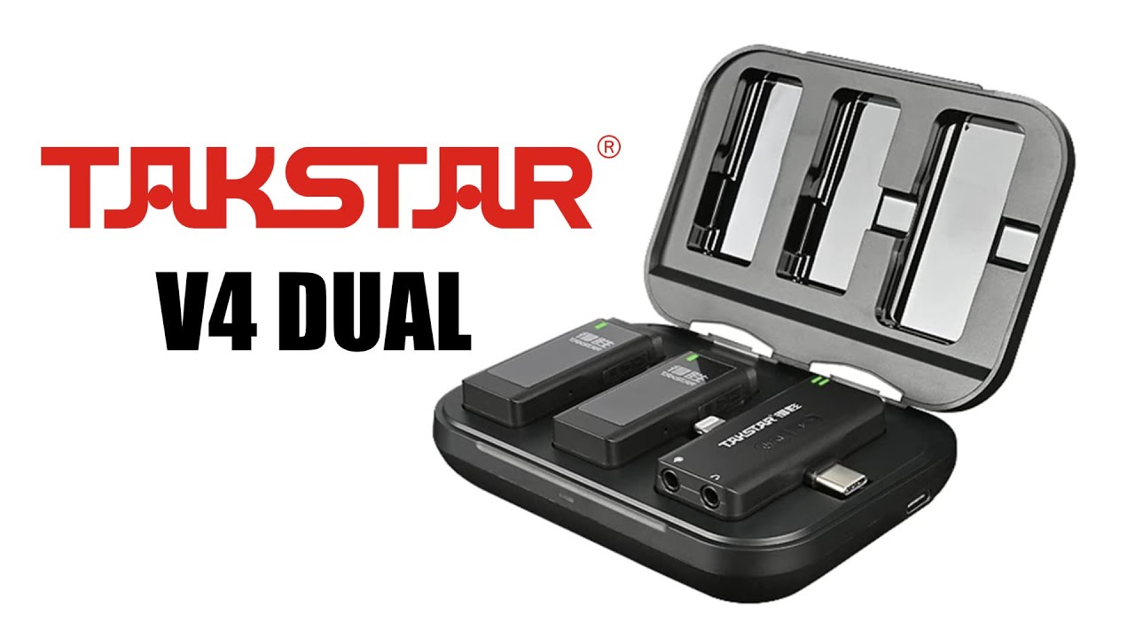 Micro thu âm không dây 2 kênh V4