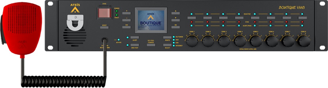 Bộ điều khiển ip 8 vùng âm tích hợp 500w - BTQ-VM850