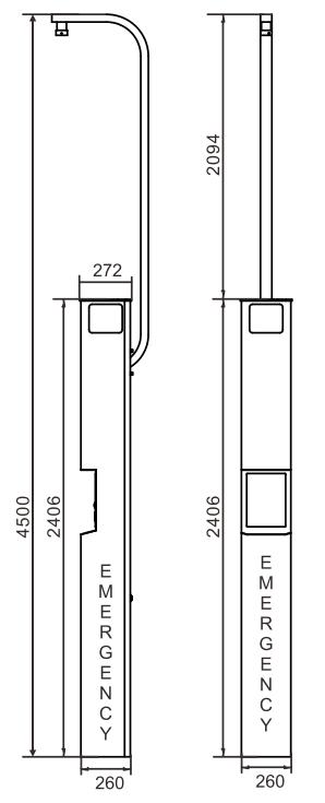 Tai gắn CCTV 2.5m cho cột khẩn cấp SPON CCTV-2.5M