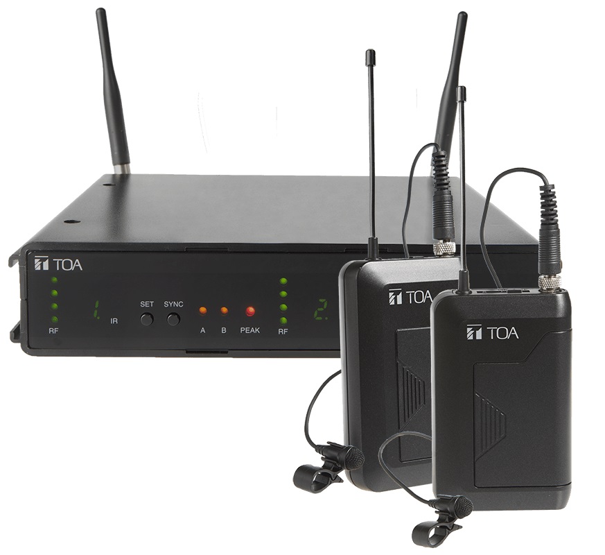 Bộ TOA WS-432-AS combo gồm 2 Micro không dây cài cổ áo