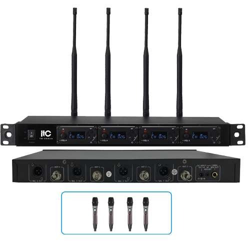 Bộ thu Mic không dây ITC, hỗ trợ 4 Mic: TS-354UH