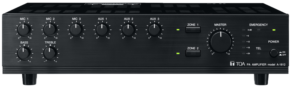 Tăng âm TOA A-1812 dòng 2 vùng loa 120W