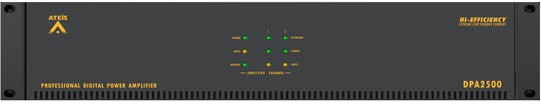 Tăng âm số Class-D 2 kênh 500W Ateis DPA2500