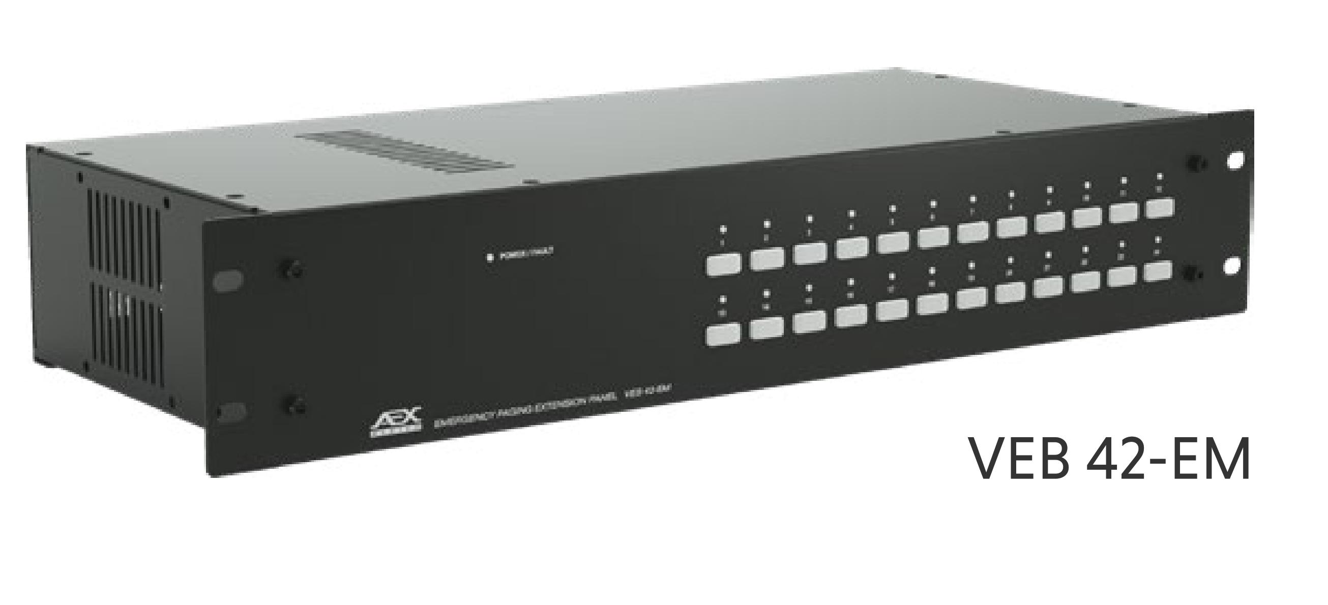 Bảng mở rộng thông báo khẩn 24 vùng AEX VEB 42-EM