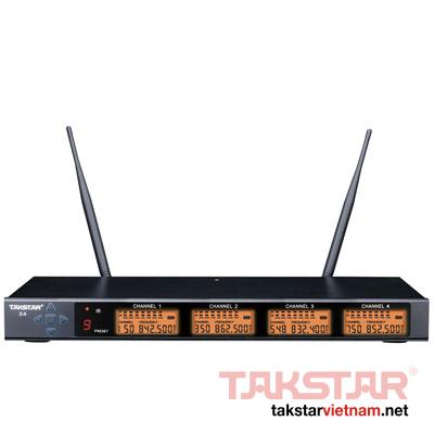 X4 Takstar - Đầu thu micro không dây UHF 4 kênh