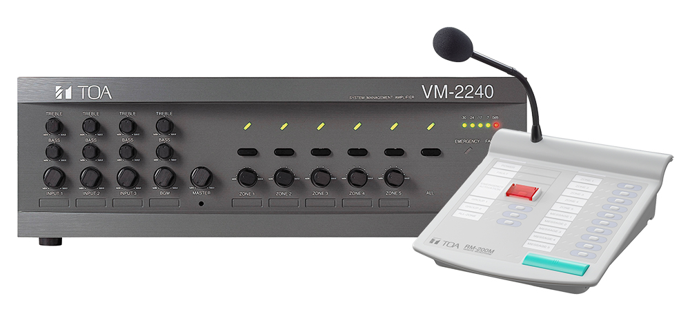 Bộ thông báo TOA VM-2240 hỗ trợ 5 vùng 240W