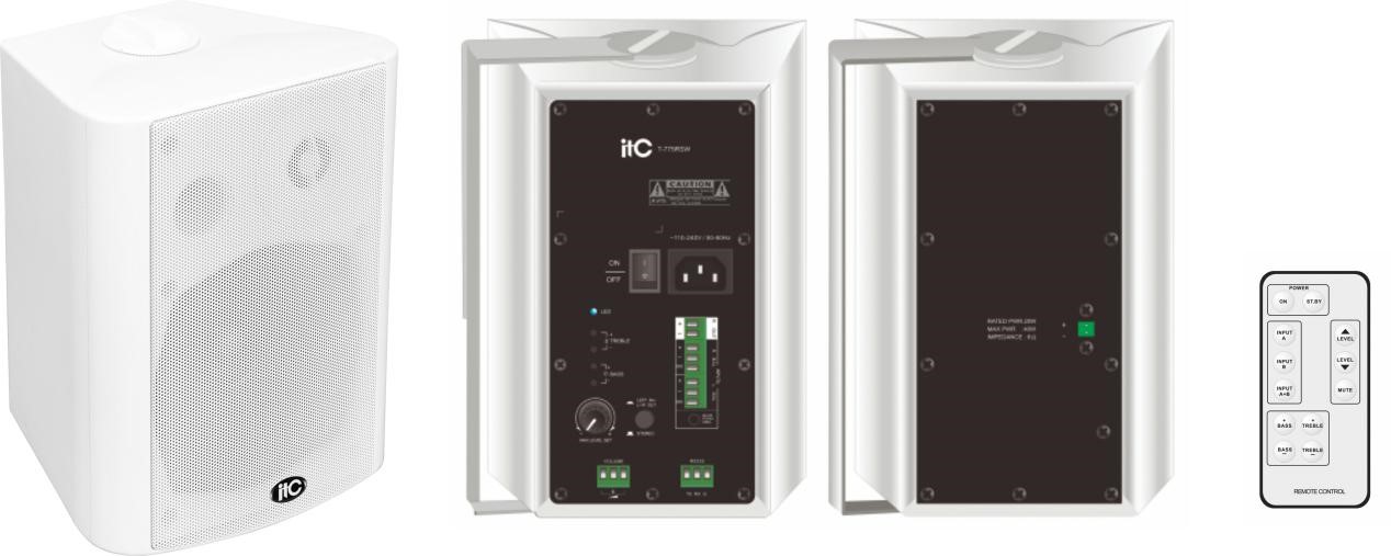 T-776RSW loa hộp ITC liền công suất Stereo 2x20W, có điều khiển